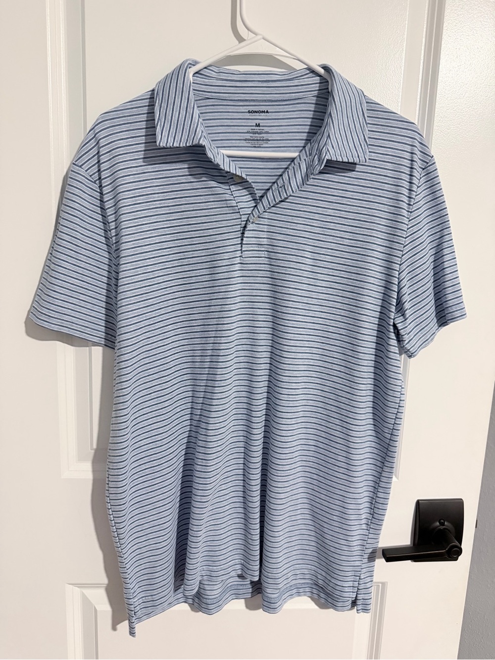 Sonoma Blue and Navy Striped Polo Shirt